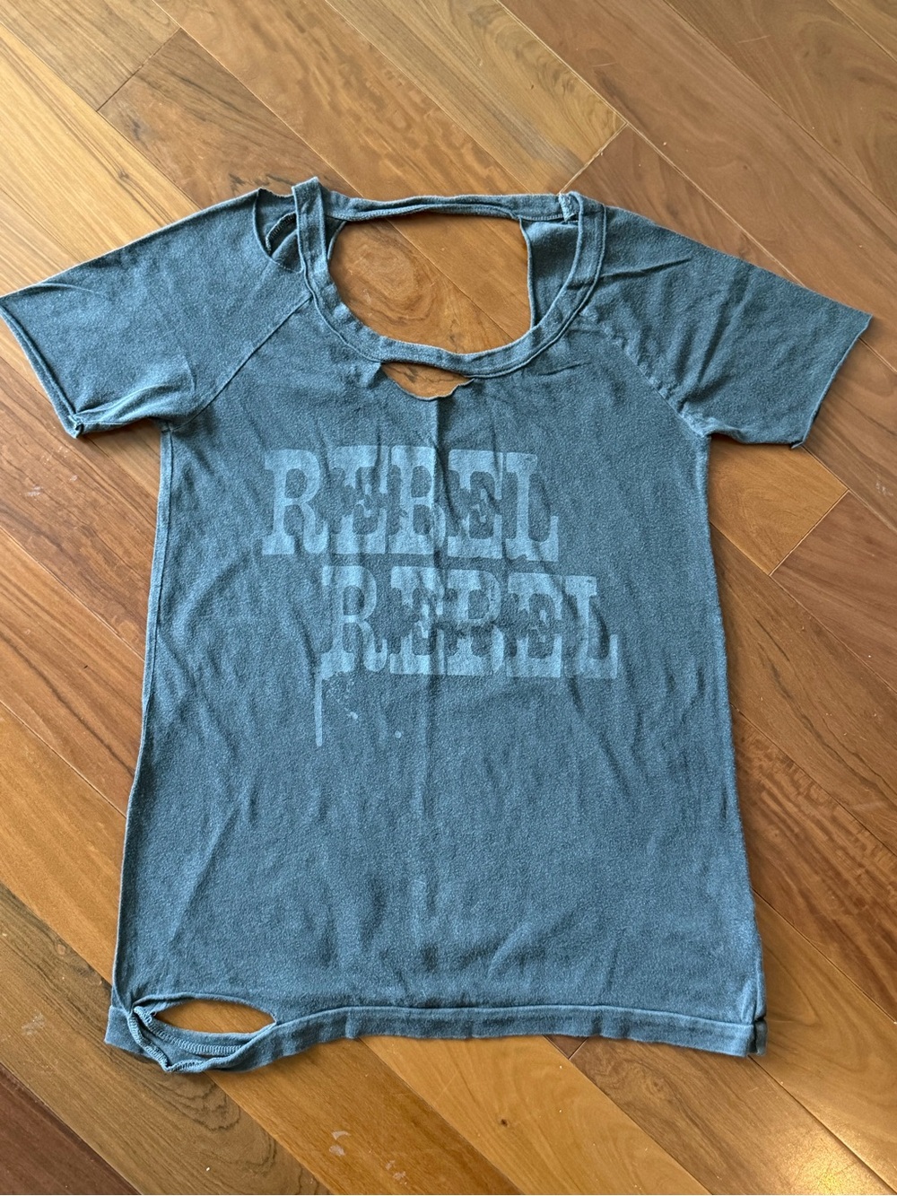 Chaser Rebel Rebel Graphic Distressed T-Shirt.